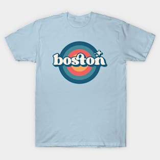 Vintage Boston Sunset Seal // Retro City Emblem for Boston, Mass T-Shirt